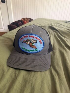 Ducks Unlimited Greenwing Patch Trucker Hat - Gray/Black